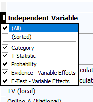 Adjusting columns strataQED